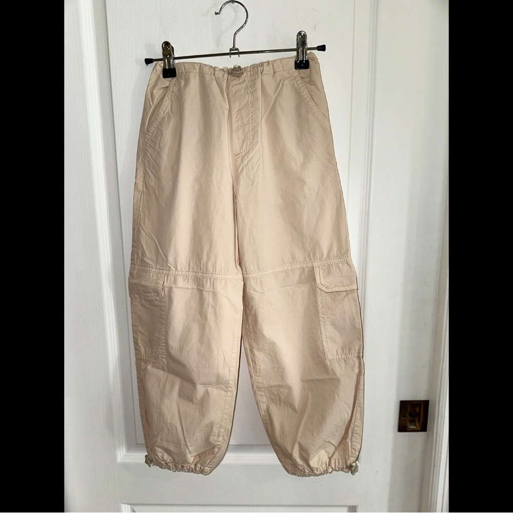 Zara Kids' Cream Cargo Popelin Sofia Pants (8)